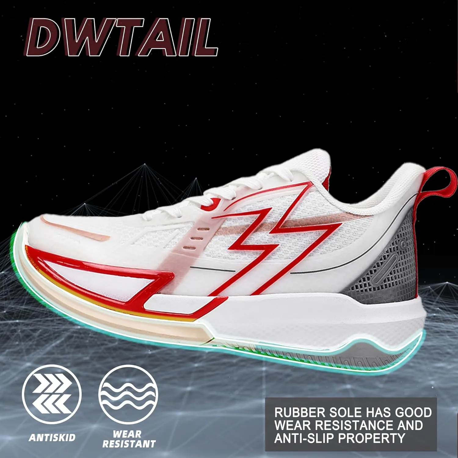 CJSPORX Men Women Basketball Shoes Breathable Non Slip Outdoor Fashion Sneakers