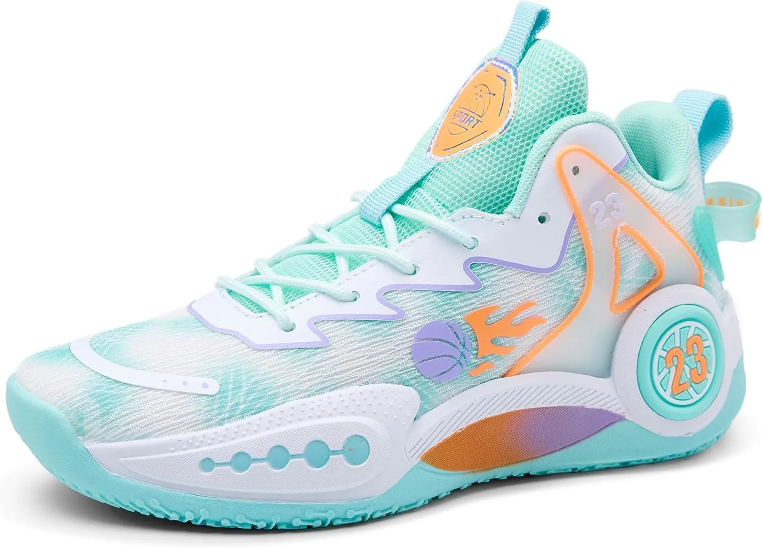 CJSPORX Women Men Basketball Shoes Non Slip Breathable Outdoor Fashion Unisex Sneakers