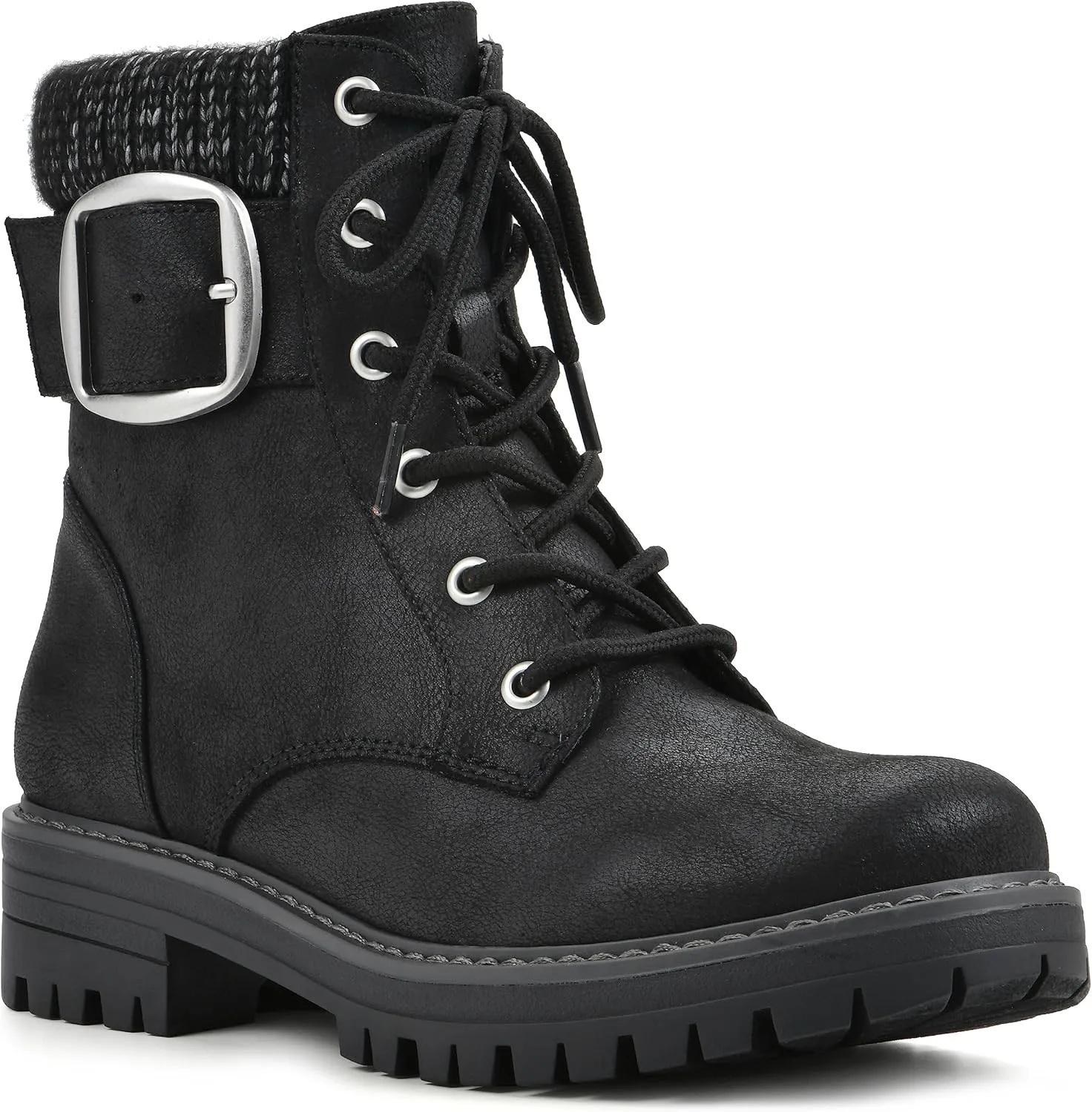 CLIFFS BY WHITE MOUNTAIN Women's Shoes Mentor Block Heeled Lace-Up Ankle Bootie