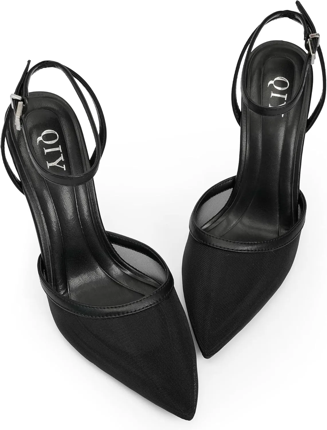 Closed Toe Ankle Strap Heels Women Pumps Pointed Toe Heeled Sandals for Women Stiletto Wedding Dress Shoes