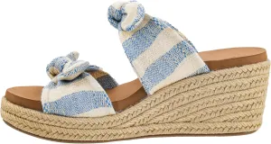 Corkys Footwear Women's Tie The Knot Wedge Sandal - 2.5 Inch Cushioned Wedge, Slip On Closure for Comfort & Style, Perfect for Casual & Dressy Outfits, All Day Wear