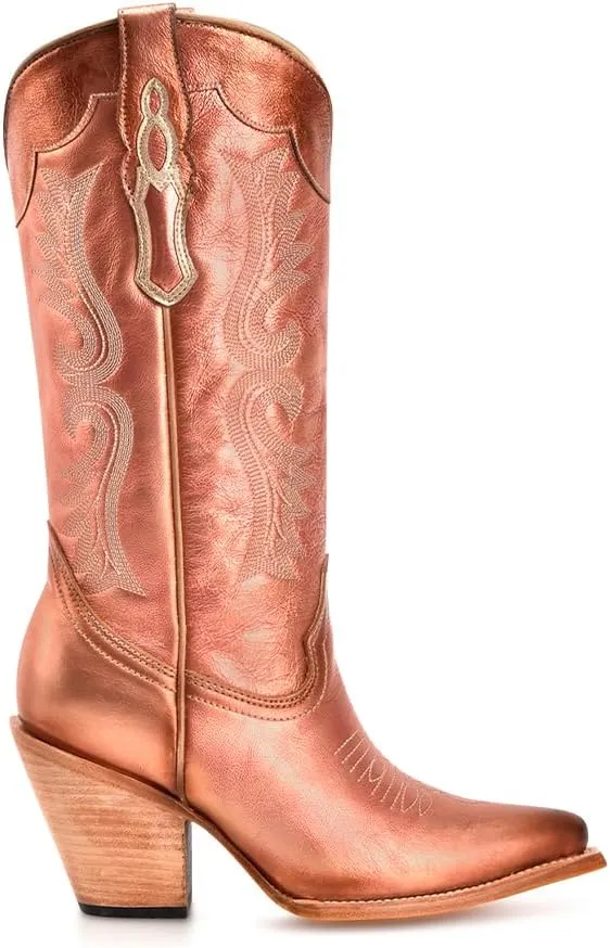 CORRAL LADIE'S ROSE GOLADIE'S EMBROIDERY POINTED TOE, LEATHER SOLE, COWHIDE LEATHER, URBAN BOOTS, Z5232