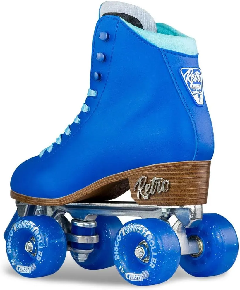 Crazy Skates Retro Roller Skates | Adjustable or Fixed Sizes | Classic Quad Skates for Men, Women and Girls