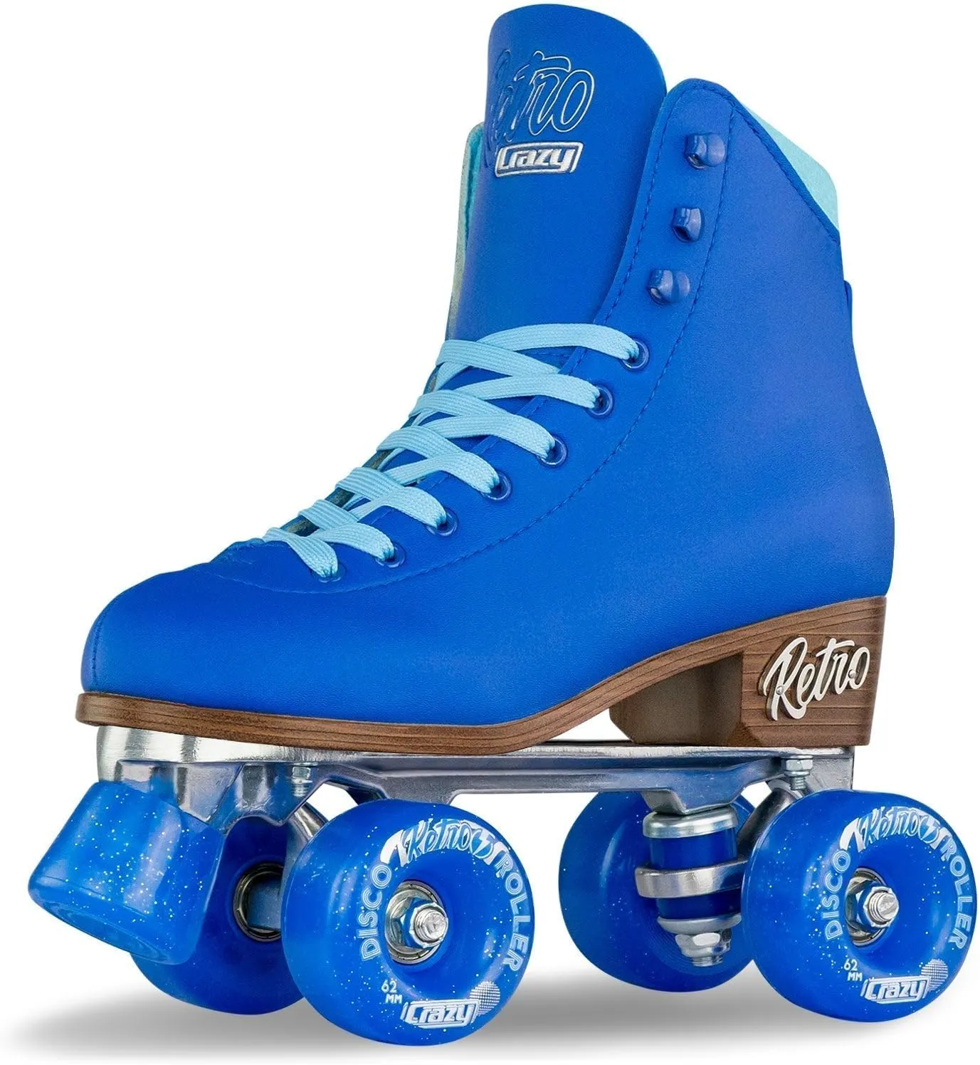 Crazy Skates Retro Roller Skates | Adjustable or Fixed Sizes | Classic Quad Skates for Men, Women and Girls