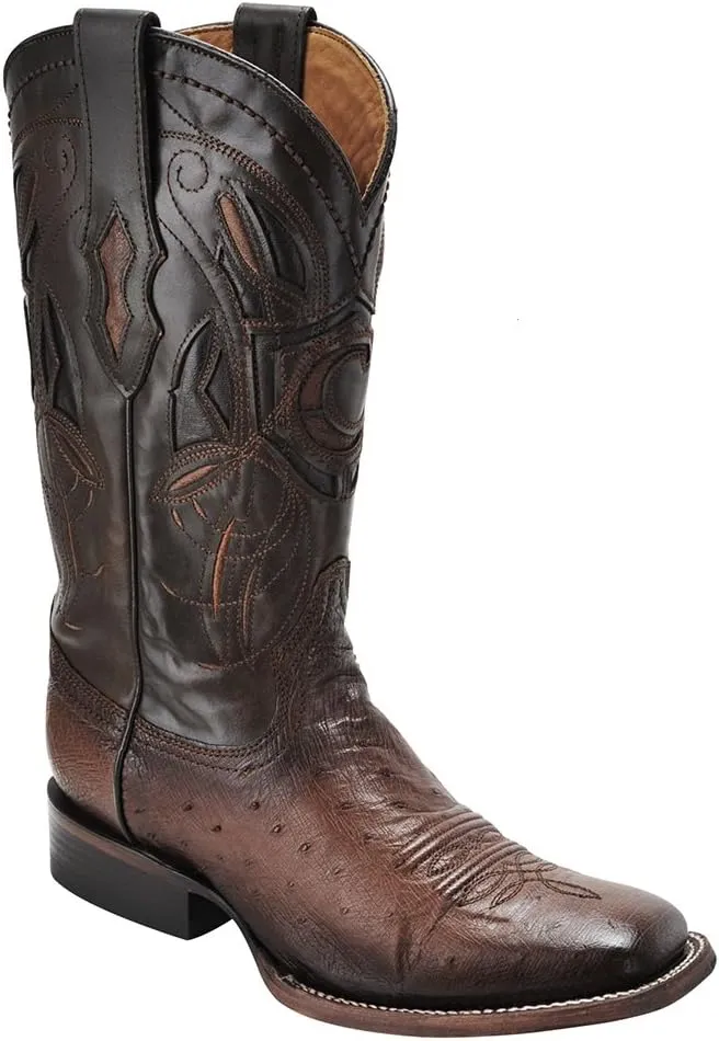 Cuadra Smooth Ostrich Rodeo Western Boots