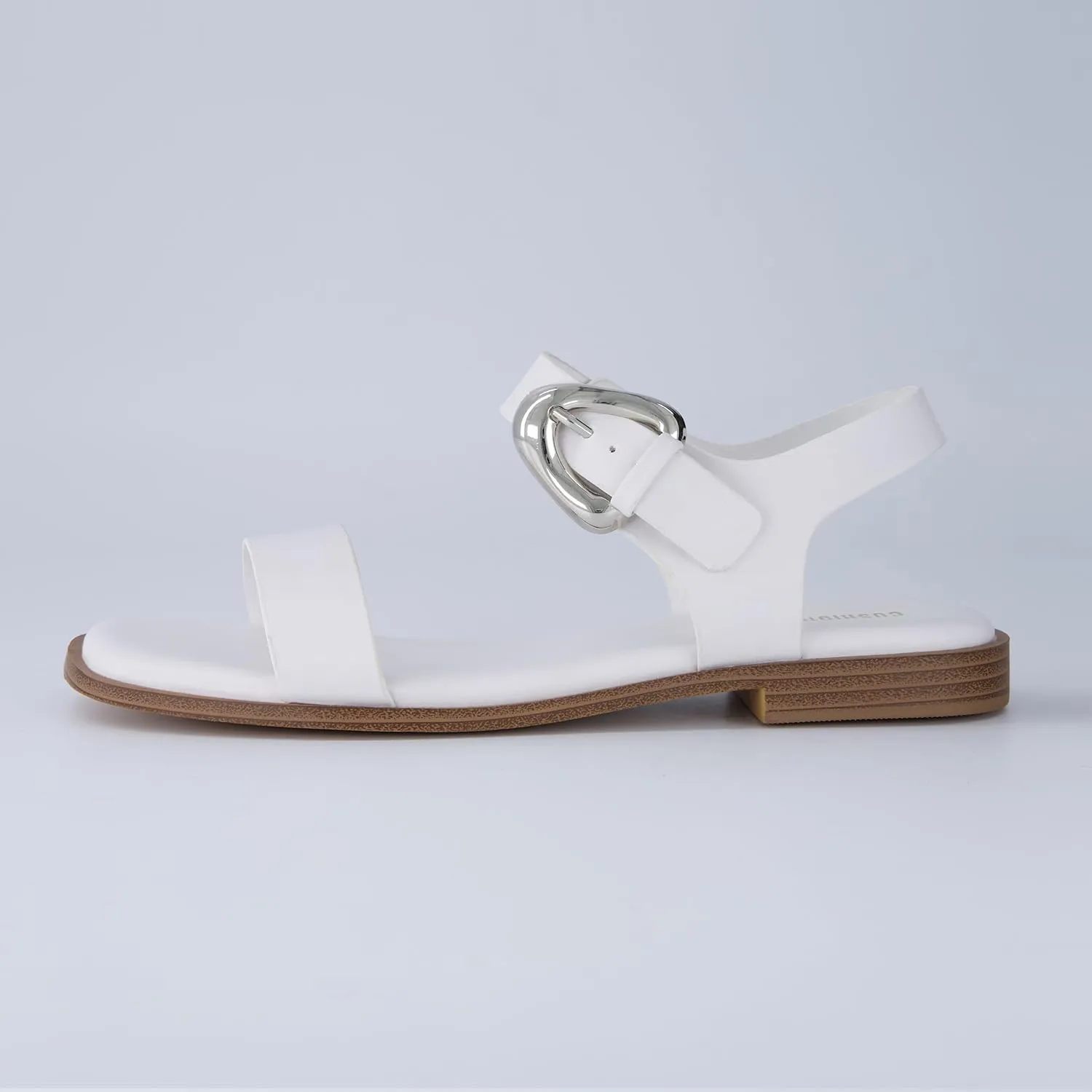 CUSHIONAIRE Cello Women's Ankle Strap Sandal With Cushioned Footbed and Adjustable Buckle