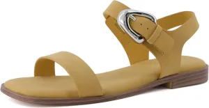 CUSHIONAIRE Cello Women's Ankle Strap Sandal With Cushioned Footbed and Adjustable Buckle