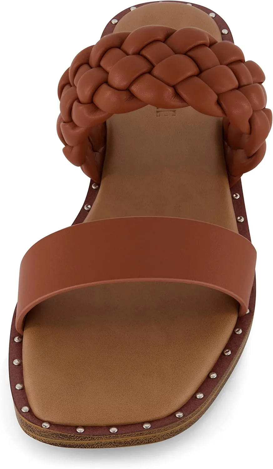 CUSHIONAIRE Varro Two Strap Flat Braided Sandals for Women 2025- Slip-On Dressy Womens Sandals with Memory Foam