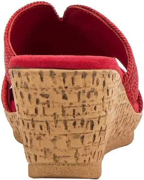 David Tate Womens Vibe Braided Slide Sandals