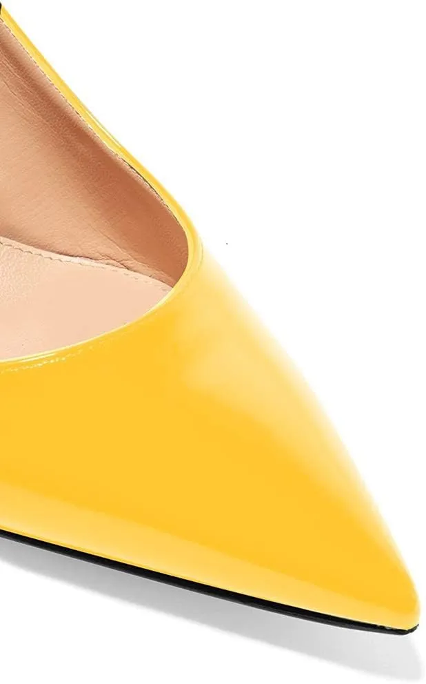 Divanne Slingback Pumps, Women's Pointed Toe Low Heel Sandals Slingback Strap Kitten Heel Pumps Evening Party Wedding Shoes