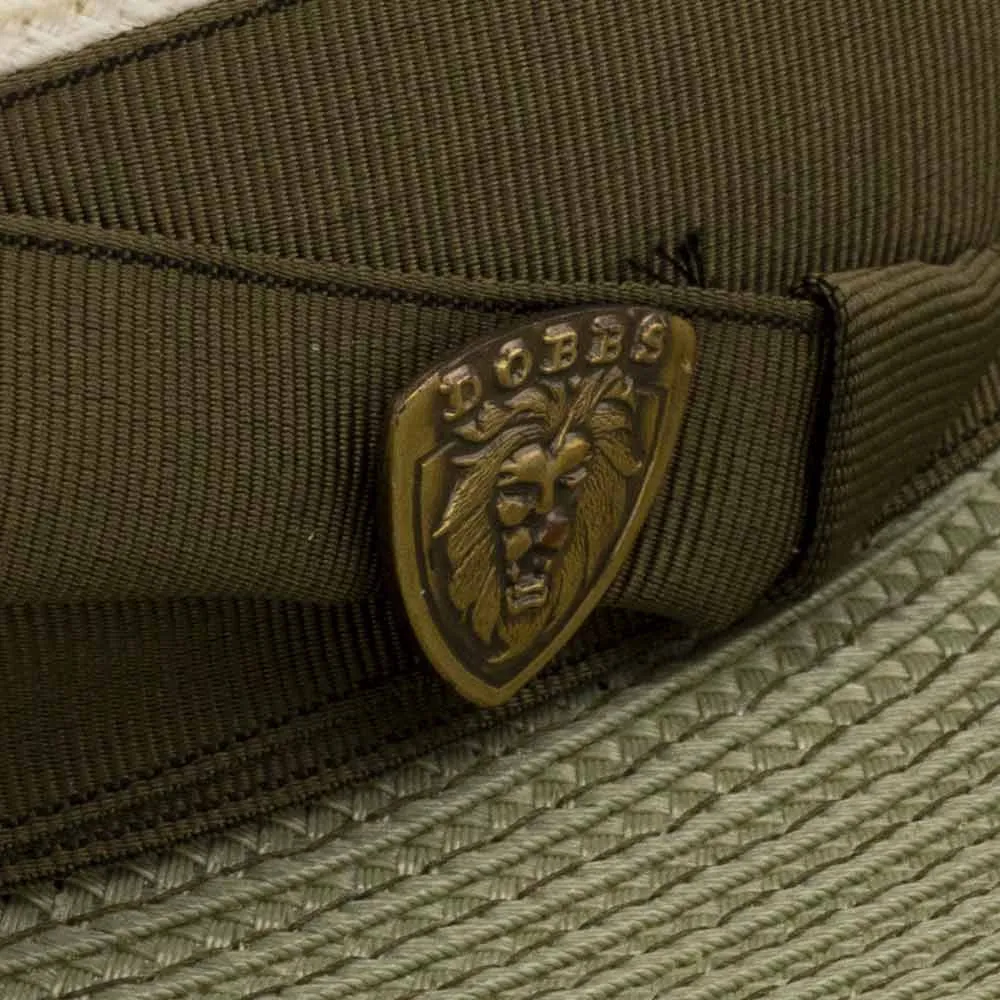 Dobbs Toledo Ivory/Olive Florentine Milan Straw Hat