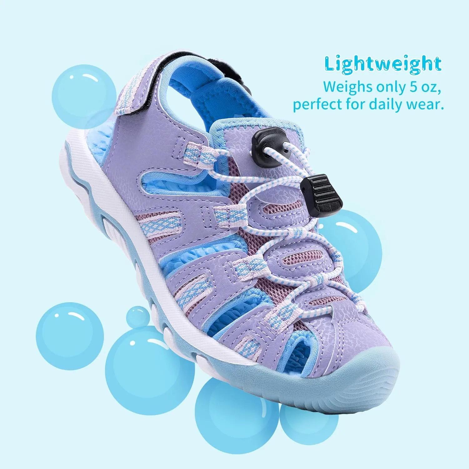 DREAM PAIRS Boys Girls Summer Outdoor Athletic Sport Sandals Walking Hiking Hook and Loop Adjustable Multicolor for Toddler/Little/Big Kids
