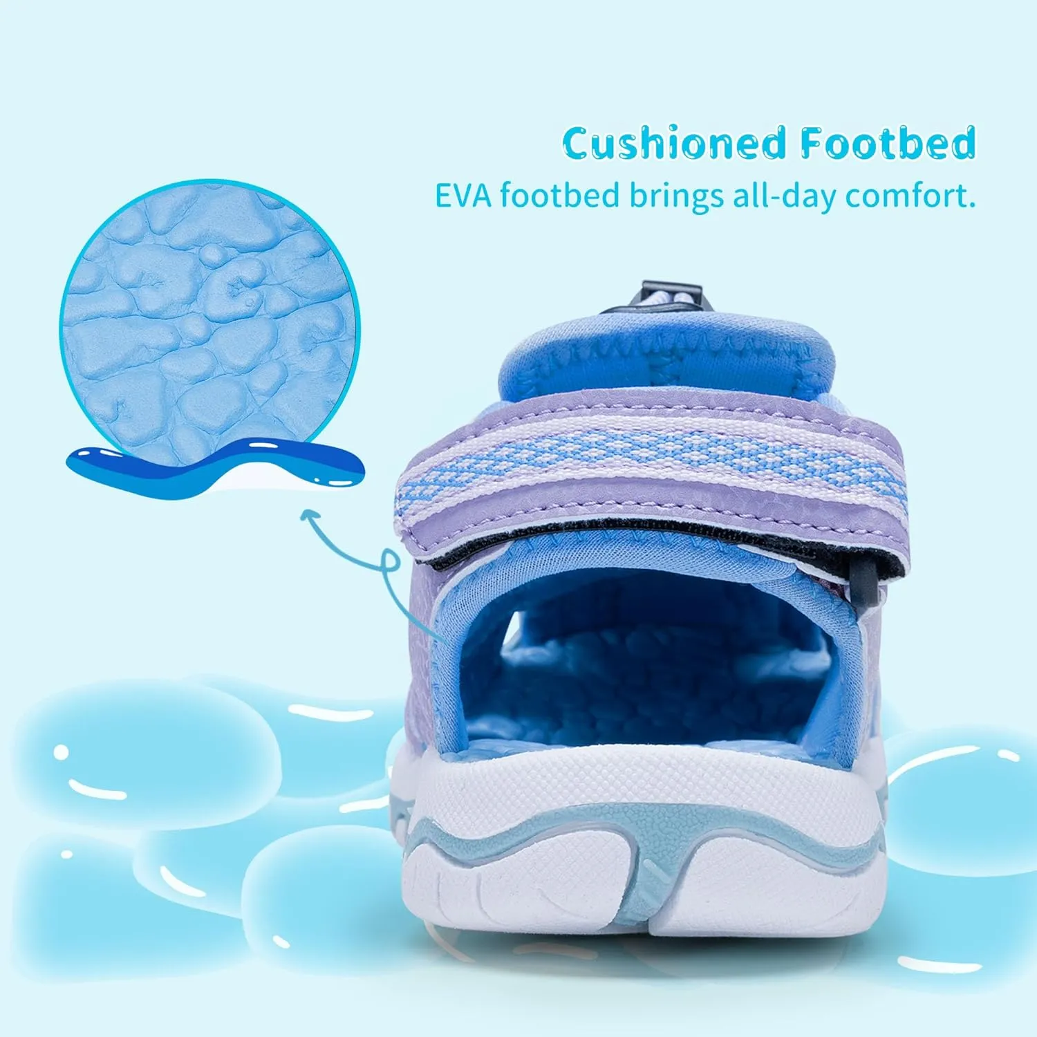 DREAM PAIRS Boys Girls Summer Outdoor Athletic Sport Sandals Walking Hiking Hook and Loop Adjustable Multicolor for Toddler/Little/Big Kids