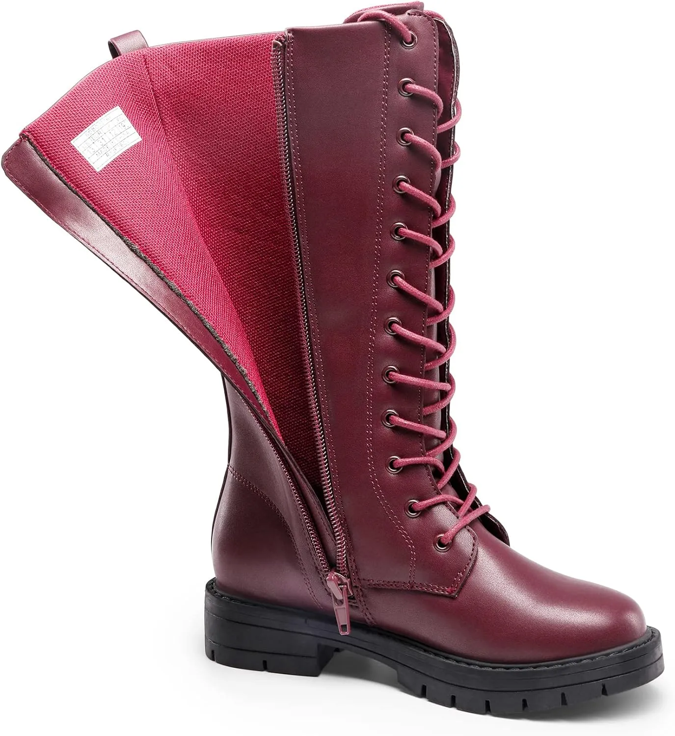 DREAM PAIRS Girls Riding Boots Knee High Side Zipper Mid Calf Shoes Little Kid/Big Kid