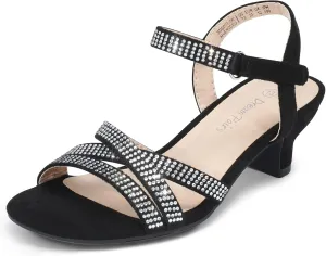 DREAM PAIRS Girls Sandals Low Heel Dress Open Toe Sandals Flower Wedding Party for Little Kid/Big Kid