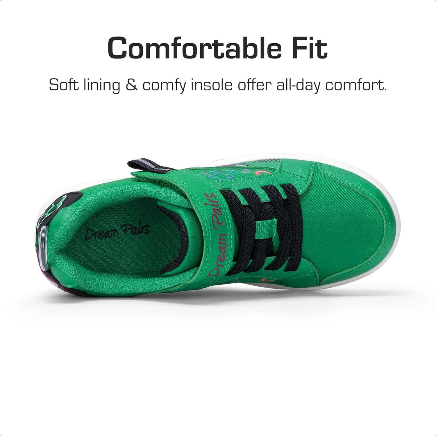 DREAM PAIRS Toddler Boys Sneakers Little Kids Shoes Playful Fun Cartoon Causal Walking Non-Slip Hook and Loop