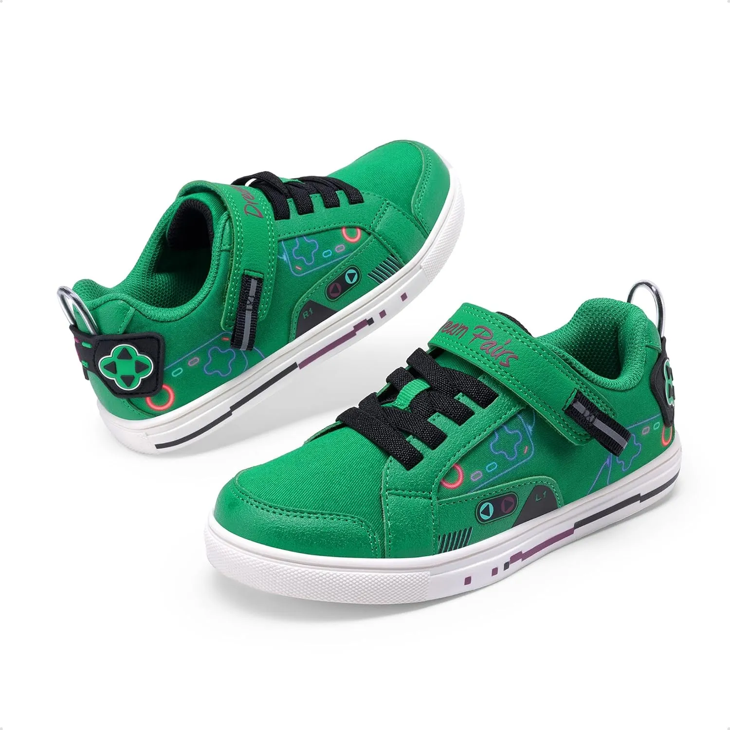 DREAM PAIRS Toddler Boys Sneakers Little Kids Shoes Playful Fun Cartoon Causal Walking Non-Slip Hook and Loop