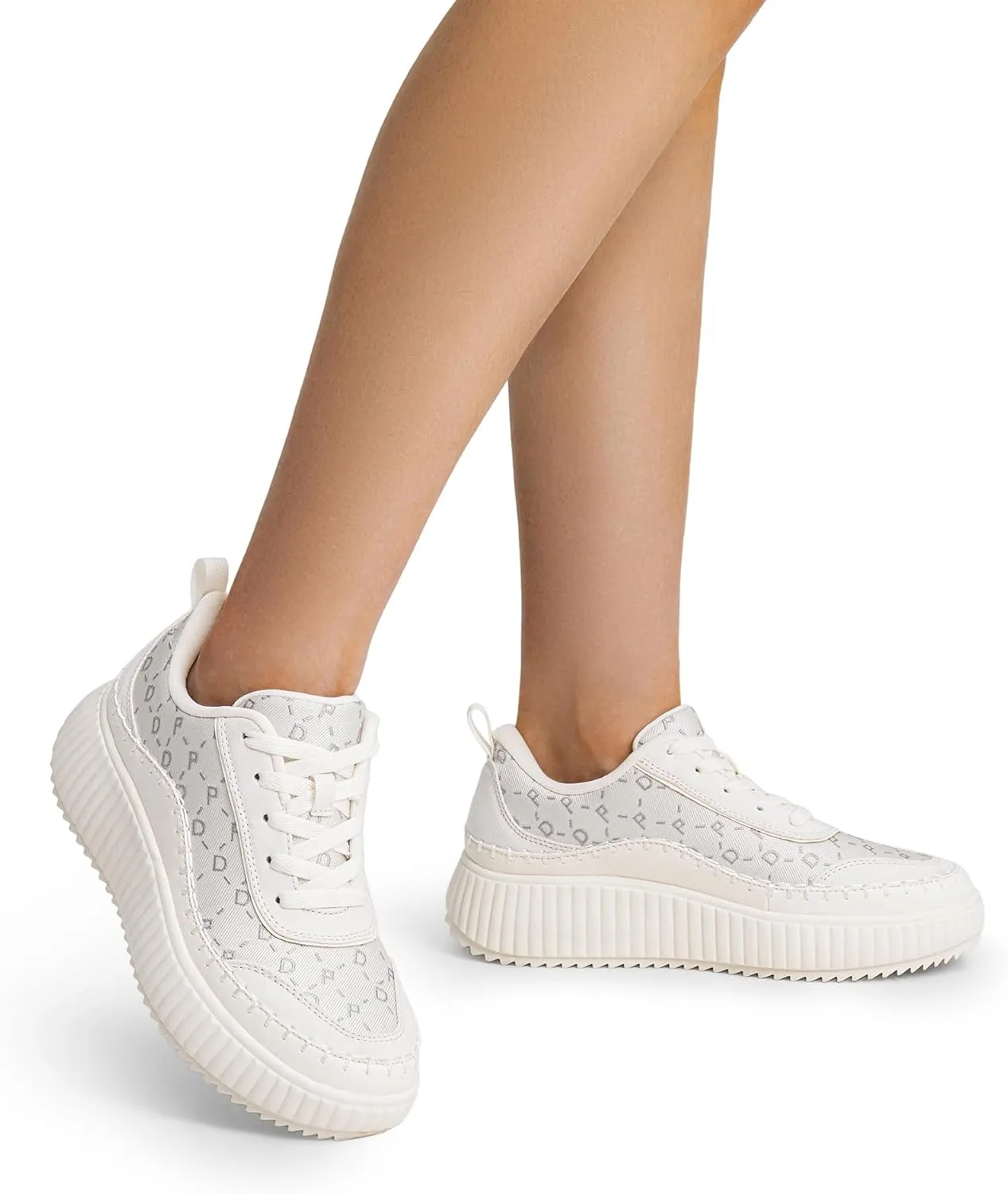 DREAM PAIRS Women Chunky City Tweed Comfortable Casual Platform Fashion Sneaker