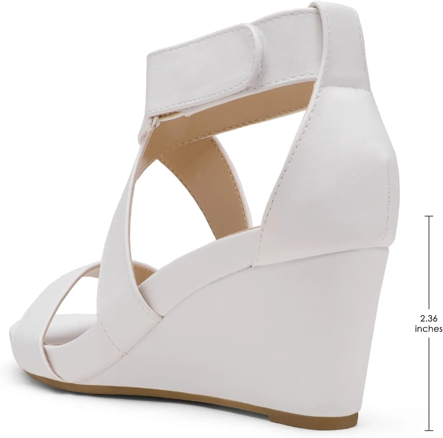 DREAM PAIRS Women's Ankle Strap Wedge Sandals, Comfortable Open Toe Summer Dress Shoes