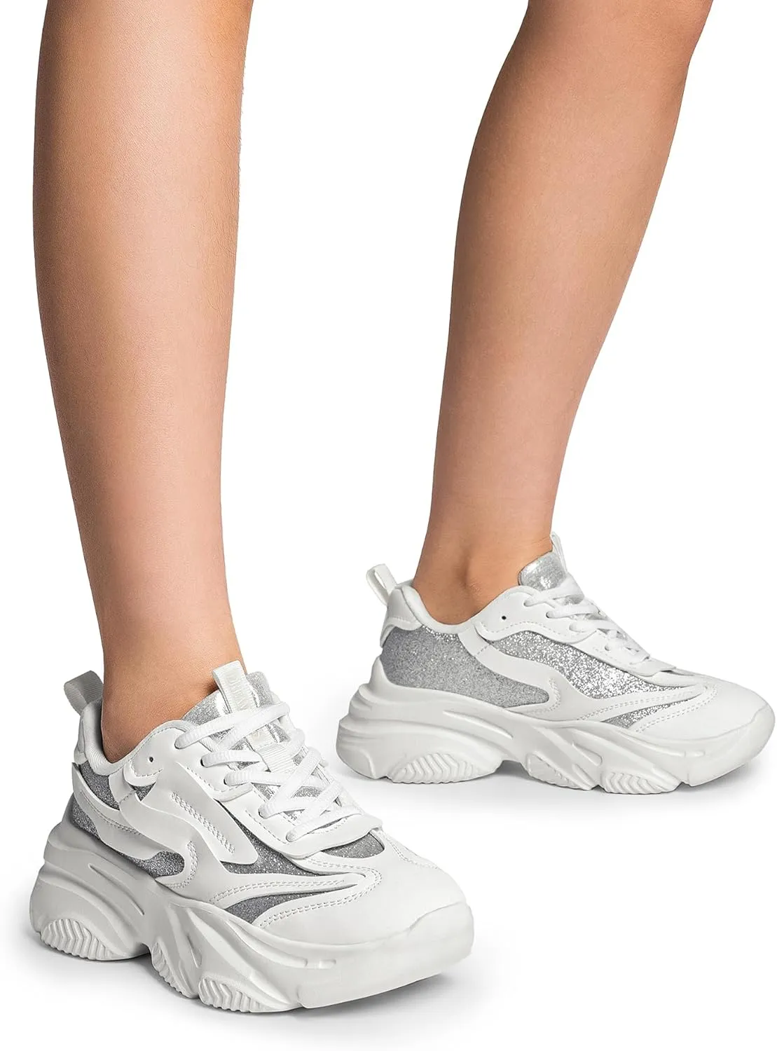 DREAM PAIRS Women's Platform Chunky Fashion Sneakers Jaxon Walking Lace-Up Comfortable Dad Sneakers Workout Sport Work Casual Tennis Shoes