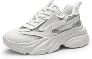 DREAM PAIRS Women's Platform Chunky Fashion Sneakers Jaxon Walking Lace-Up Comfortable Dad Sneakers Workout Sport Work Casual Tennis Shoes