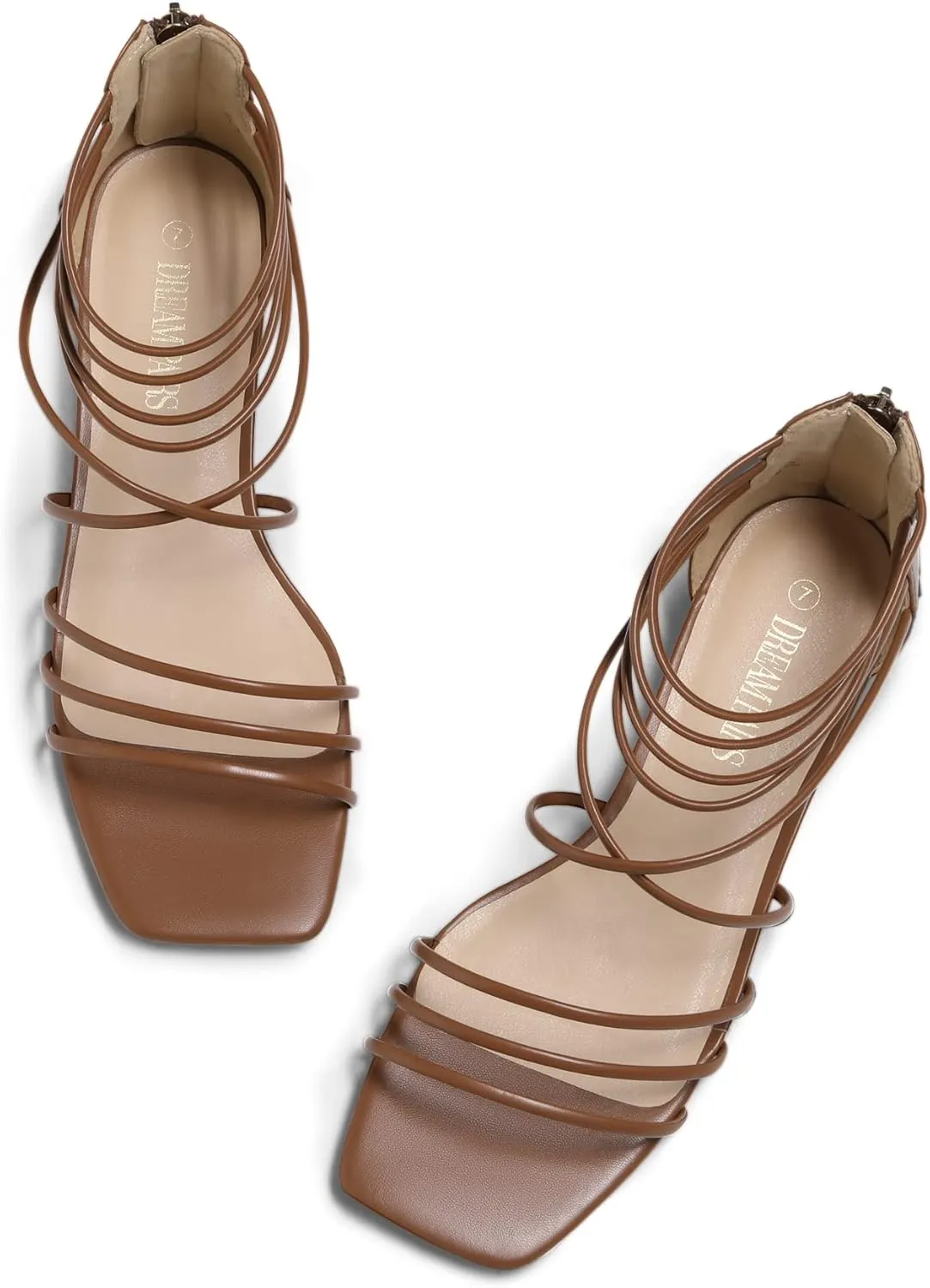 DREAM PAIRS Women's Summer Dressy Flat Sandals Girls Comfortable Gladiator Stappy Low Heel Sandals Shoes