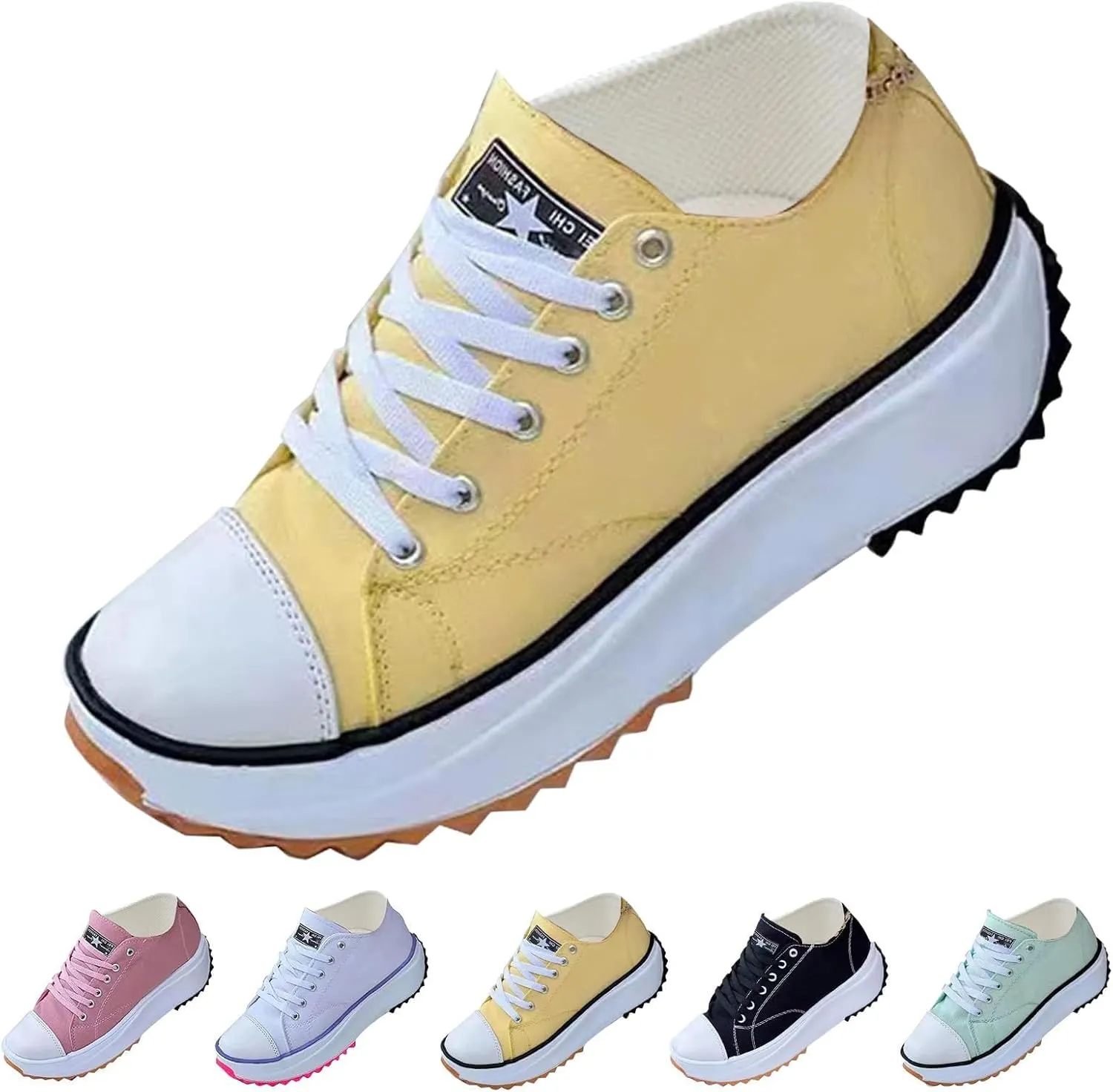 Elsvia Orthopedic Canvas Hike Platforms Sneakers, Elsvia Orthopedic Canvas Hike Platform Sneakers Shoes for Women