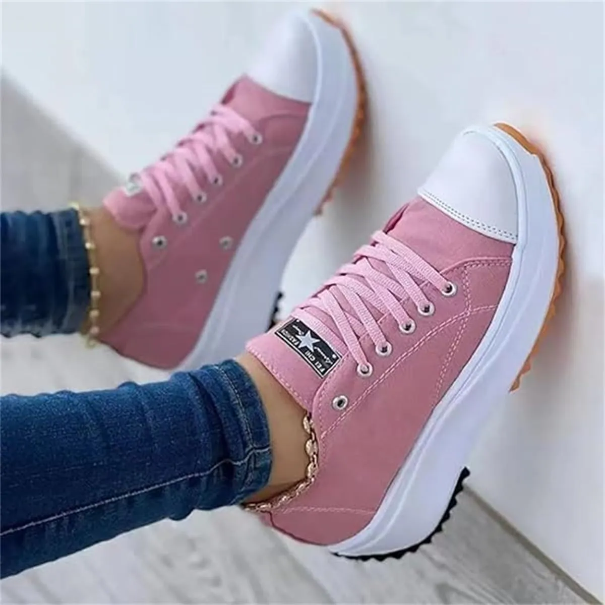 Elsvia Orthopedic Canvas Hike Platforms Sneakers, Elsvia Orthopedic Canvas Hike Platform Sneakers Shoes for Women