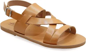 Emmanuela Ancient Greek Style Leather Fisherman Sandals for Men, Handmade Leather Open Toe Men's Sandals, Quality Adjustable Buckle Summer Shoes Black, Brown, Beige