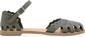 Emmanuela Ancient Greek Style Sandals, Handmade Leather Closed Toe Flat Sandals, Quality Adjustable Sandals, Ankle Strap Summer Shoes for Women, Boho Chic Caged Sandals