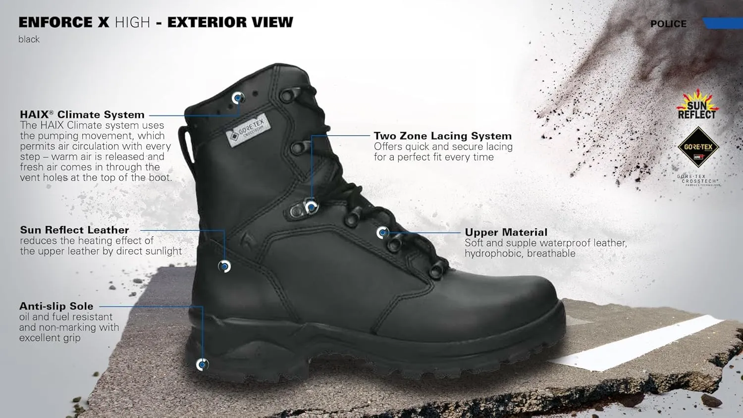 Enforce X High European Leather Duty Boots