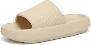 EQUICK Cloud Slides Pillow Slippers for Women and Men | Shower Slippers Bathroom Sandals | Ultra Soft | Cushioned Thick Sole | Indoor & Outdoor