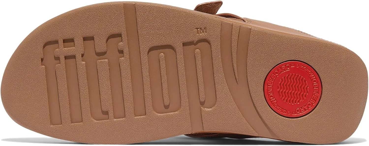 FitFlop Women's Lulu Folded-Knot Leather Toe-Post Sandals Wedge