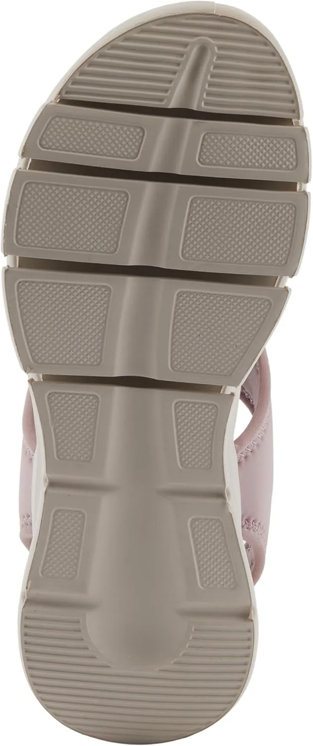 Flexus Women's GUZMAN Ankle Strap Sandals – Lycra Slip-On with Cushioned Footbed and Sporty EVA Outsole