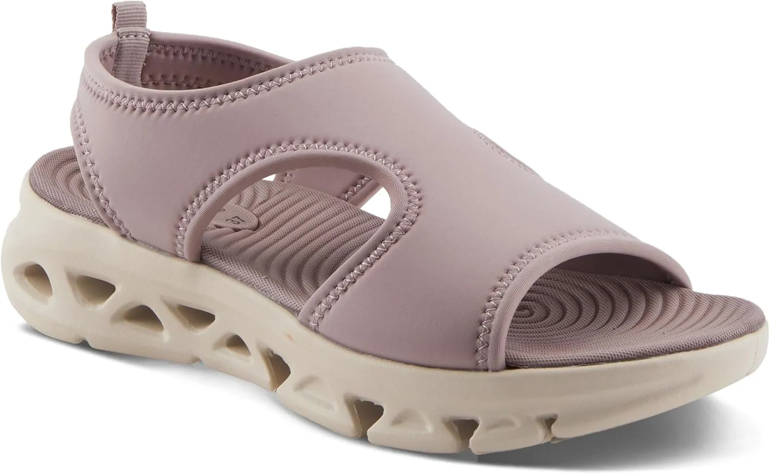 Flexus Women's GUZMAN Ankle Strap Sandals – Lycra Slip-On with Cushioned Footbed and Sporty EVA Outsole