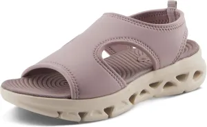 Flexus Women's GUZMAN Ankle Strap Sandals – Lycra Slip-On with Cushioned Footbed and Sporty EVA Outsole