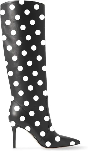 FOWT Women Wide Calf Knee High Boots Kitten Heels Pointed Toe Long Boots Pull On Casual Fall Dress Comfort Soft Walking Shoes Size 4-16 US