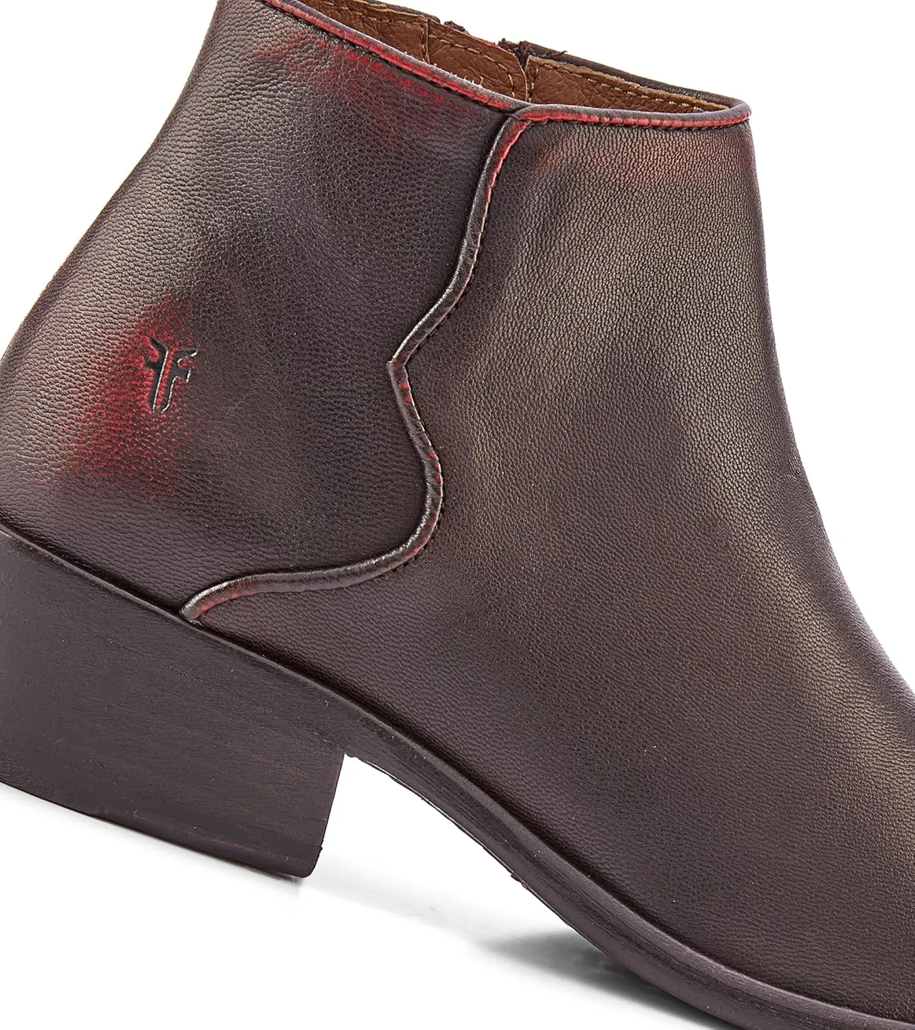 Frye Carson Piping Booties for Women Made from Soft Full-Grain Leather with Signature Western-Inspired Piping Detail and Supple Leather Lining – 4” Shaft Height