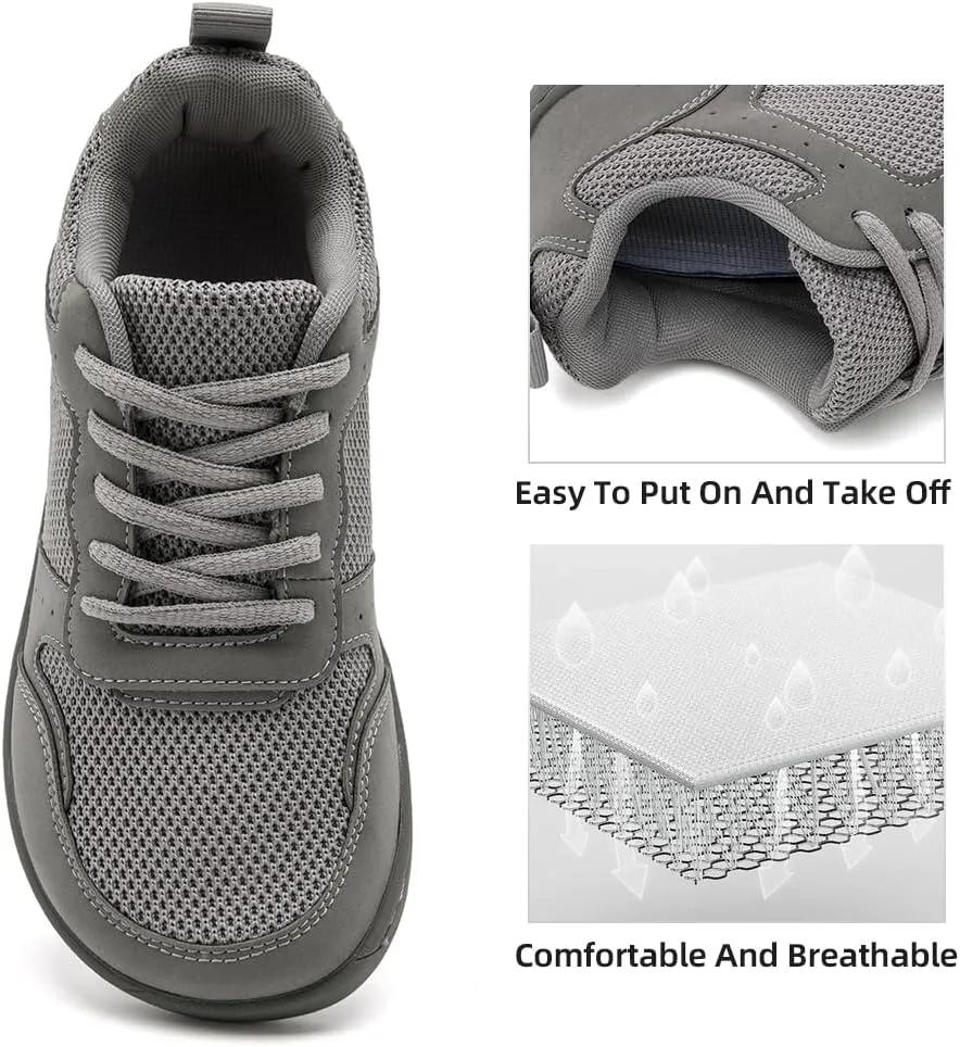 FUJEAK Barefoot Shoes Women Sneakers Womens Walking Shoes Wide Toe Box Shoes Women Minimalist Zero Drop Breathable Fashion Sneakers Width Casual Trail Runner