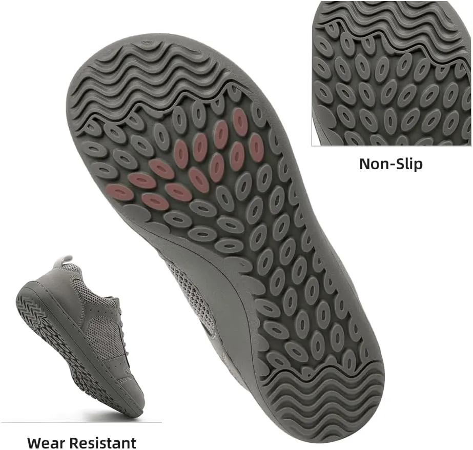 FUJEAK Barefoot Shoes Women Sneakers Womens Walking Shoes Wide Toe Box Shoes Women Minimalist Zero Drop Breathable Fashion Sneakers Width Casual Trail Runner