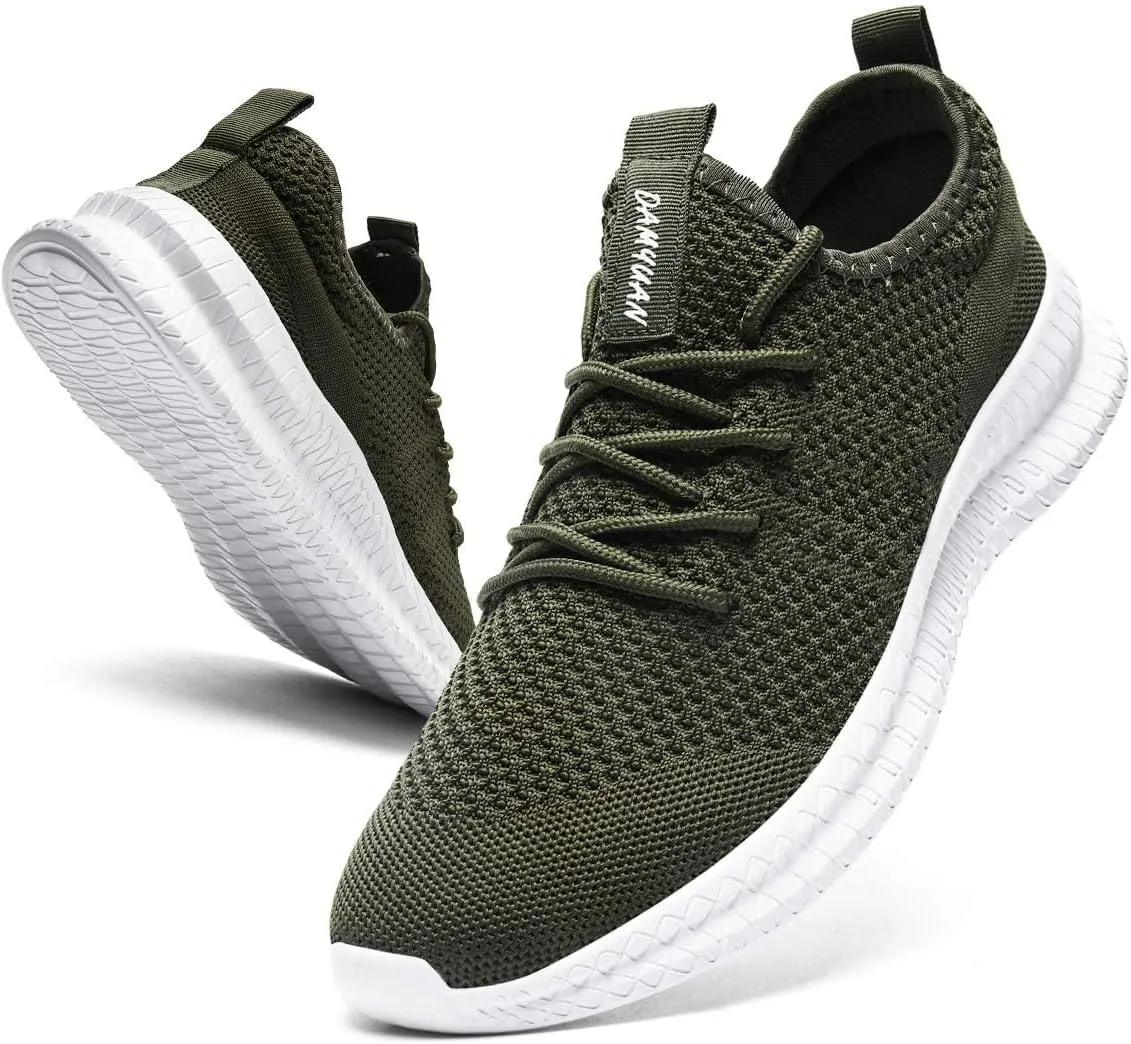 FUJEAK Men Running Shoes Men Casual Breathable Walking Shoes Sport Athletic Sneakers Gym Tennis Slip On Comfortable Lightweight Shoes