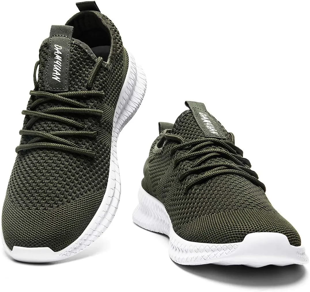 FUJEAK Men Running Shoes Men Casual Breathable Walking Shoes Sport Athletic Sneakers Gym Tennis Slip On Comfortable Lightweight Shoes