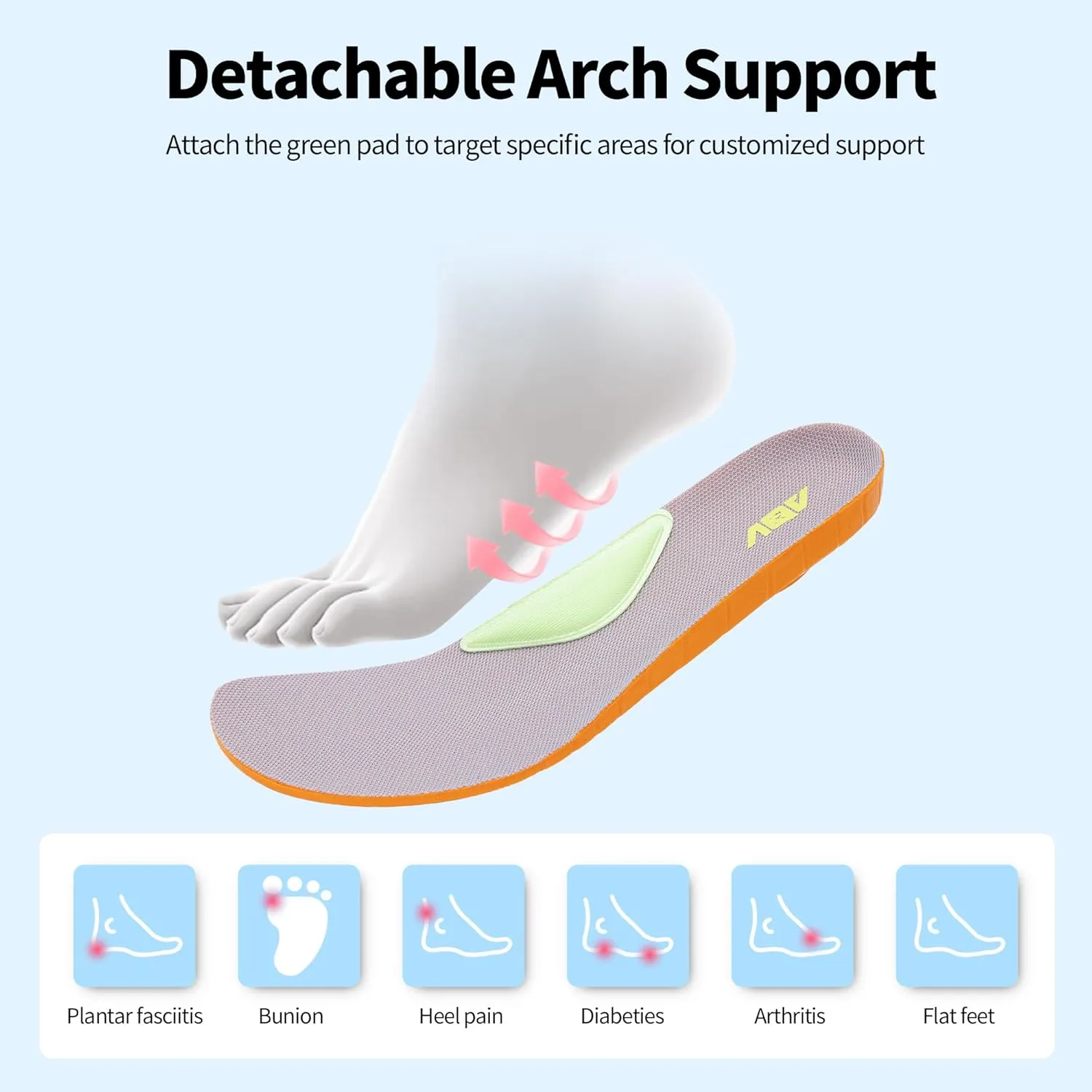GANNOU Wide Toe Box Walking Shoes Arch Support Plantar Fasciitis Sneakers Orthotic Tennis Shoes
