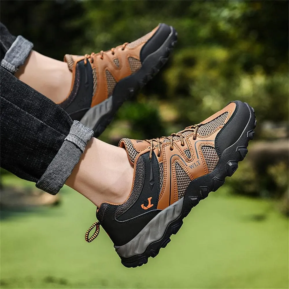 GEXECEUSS Hiking Shoes Men Lightweight Outdoor Wading Breathable Sneakers Low-Top Anti Slip Shock Absorption Camping Walking Shoes