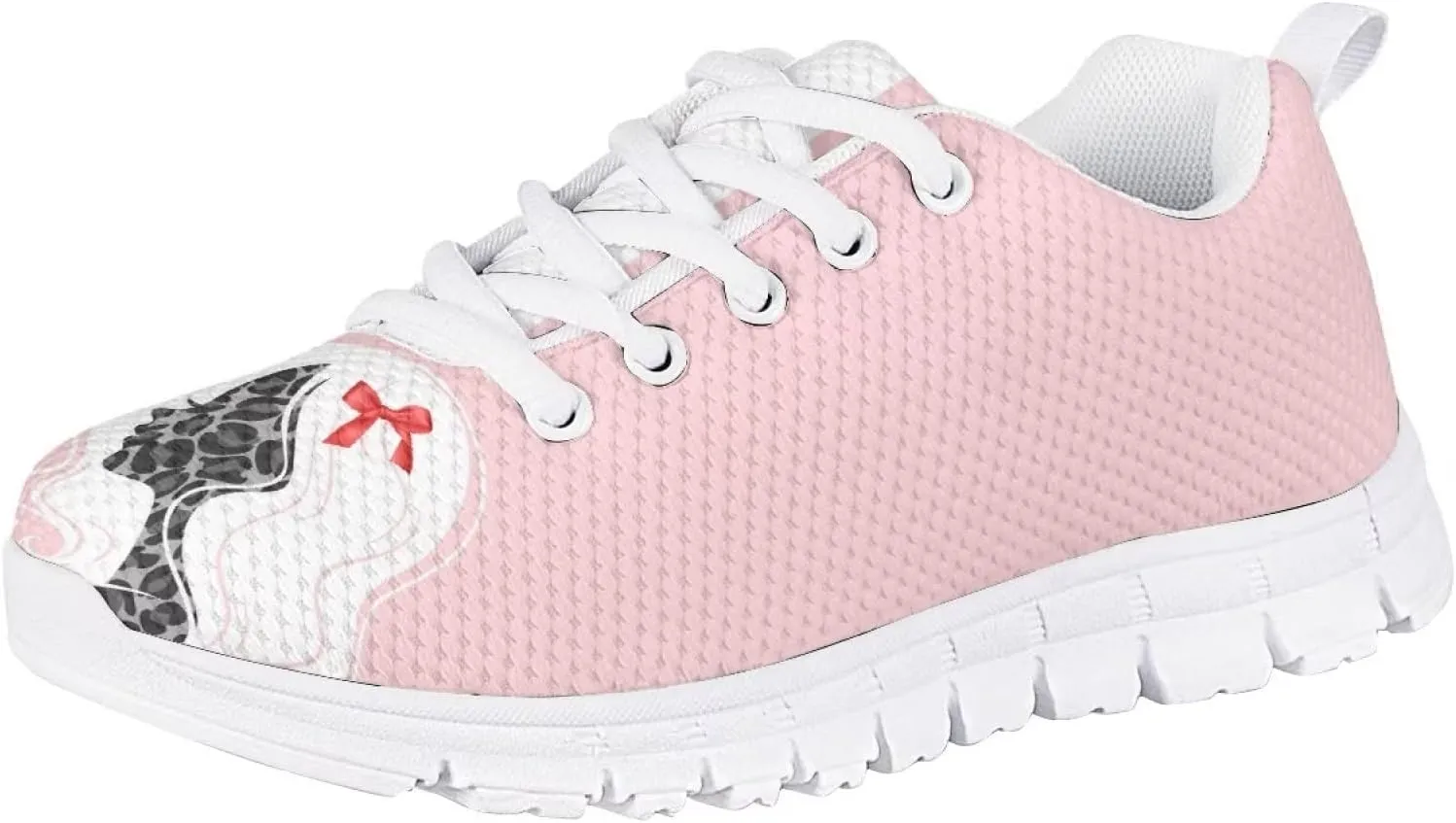 GIFTPUZZ Kids Breathable Running Sneakers Lightweight Athletic Lace Up Sports Comfort Flats Shoes