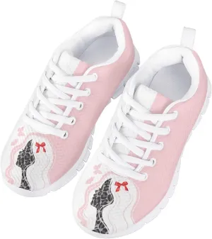 GIFTPUZZ Kids Breathable Running Sneakers Lightweight Athletic Lace Up Sports Comfort Flats Shoes