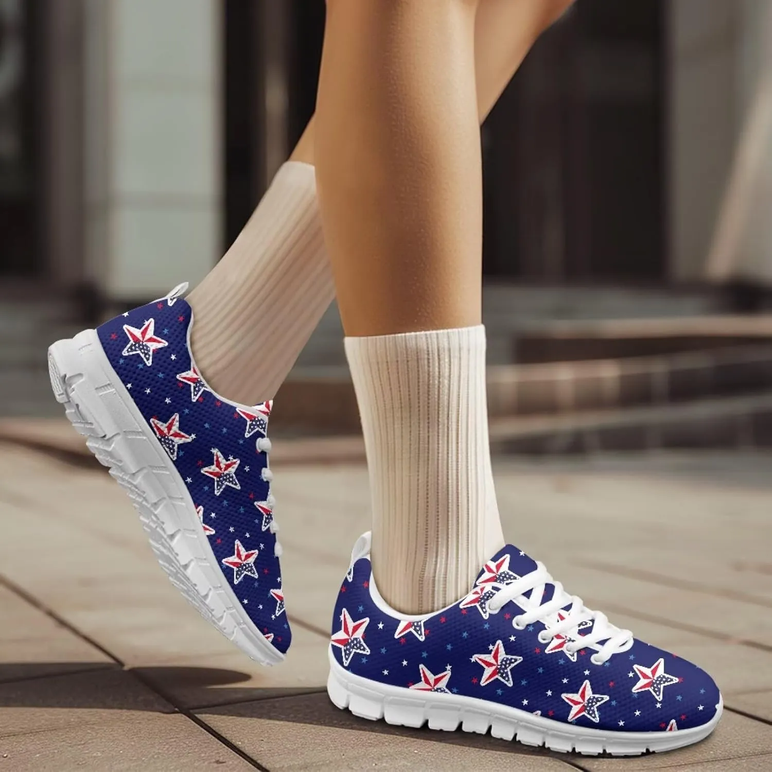 GIFTPUZZ Mens Lace Up Athletic Trainers Running Sneakers Wedge Breathable Gym Lightweight Sports Tennis Shoes