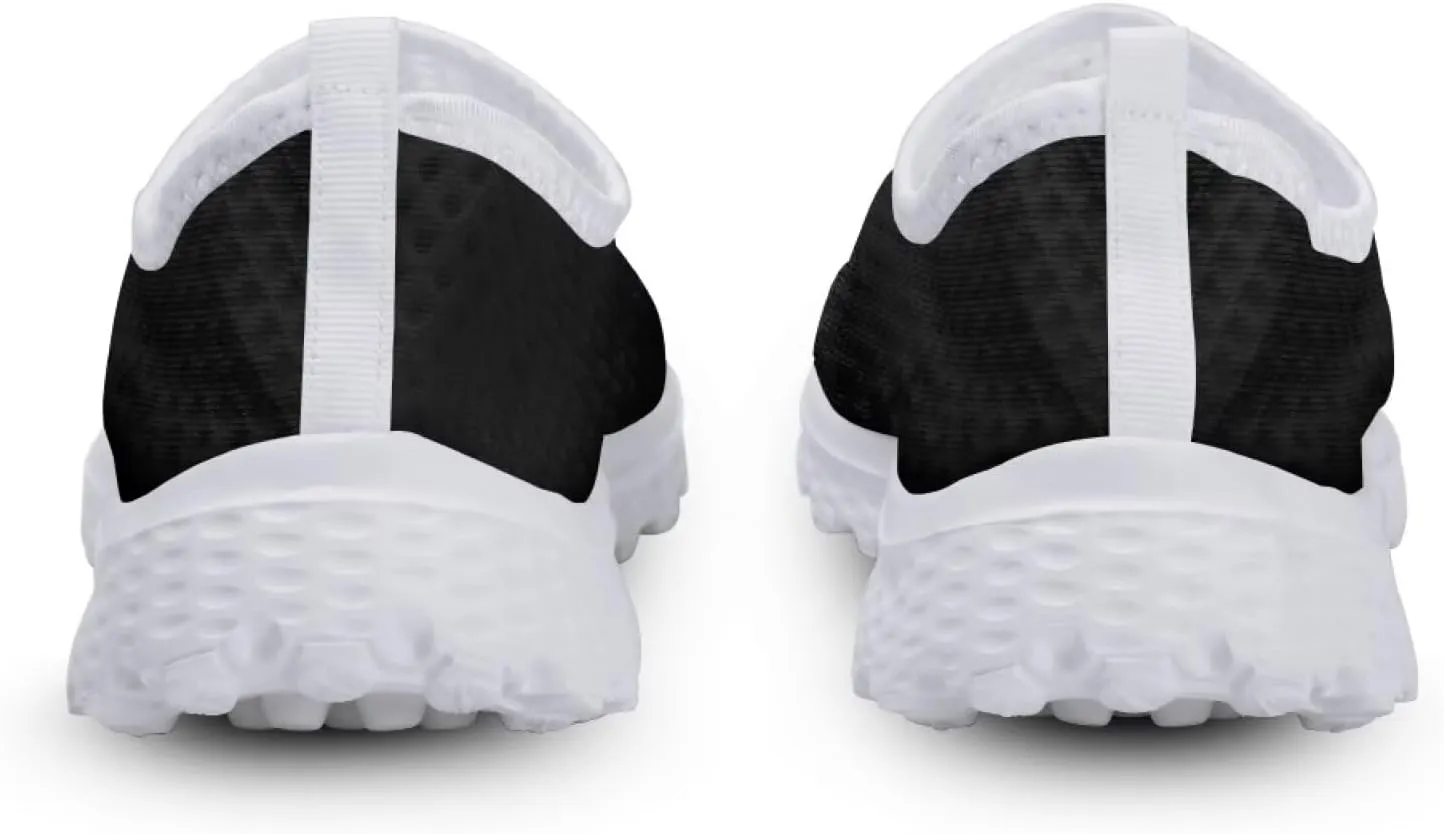 GIFTPUZZ Women Running Shoes Lightweight Slip-on Shoes Non Slip Breathable Mesh Walking Sneakers