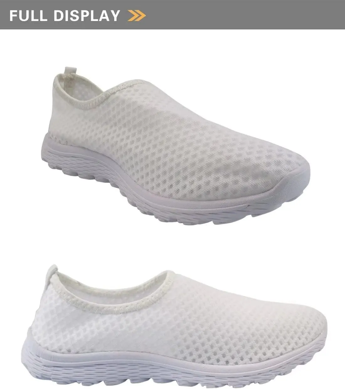 GIFTPUZZ Women Running Shoes Lightweight Slip-on Shoes Non Slip Breathable Mesh Walking Sneakers