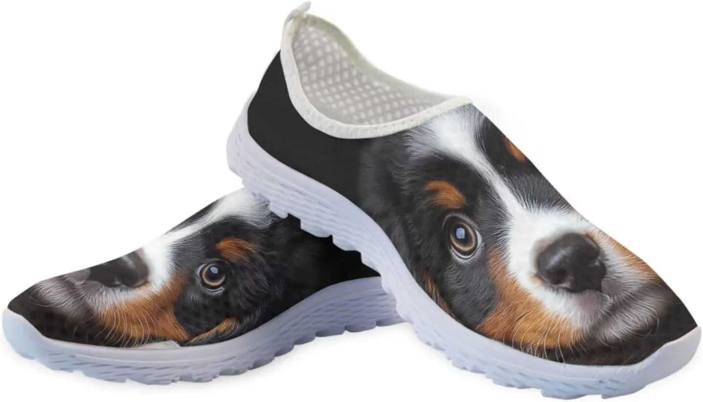 GIFTPUZZ Women Running Shoes Lightweight Slip-on Shoes Non Slip Breathable Mesh Walking Sneakers